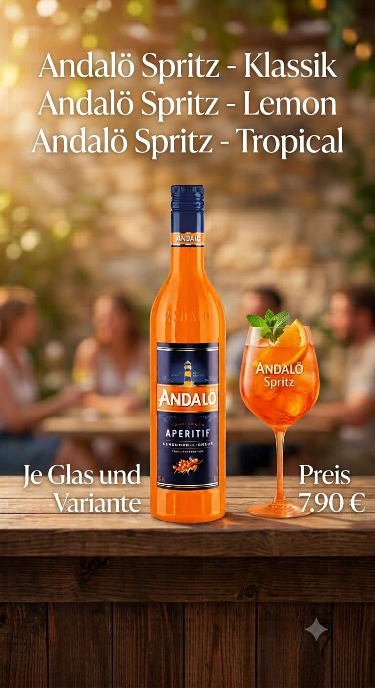 Andalö Spritz in drei Varianten